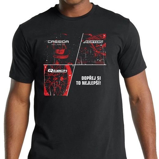 MOTO TRIKO ČERNÉ, CASSIDA + Q-TECH + AYRTON