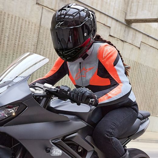 BUNDA STELLA T-JAWS 4 WATERPROOF, ALPINESTARS (ČERNÁ/SVĚTLE ŠEDÁ/ČERVENÁ FLUO) 2025