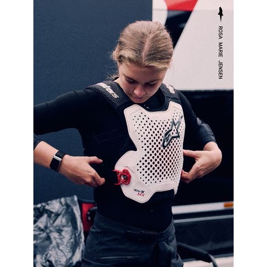 AIRBAGOVÁ VESTA TECH-AIR®MX PLASMA SYSTEM, ALPINESTARS (BÍLÁ/ČERNÁ/ČERVENÁ, KOMPATIBILNÍ PRO DOWNHILL ALGORITMUS) 2027