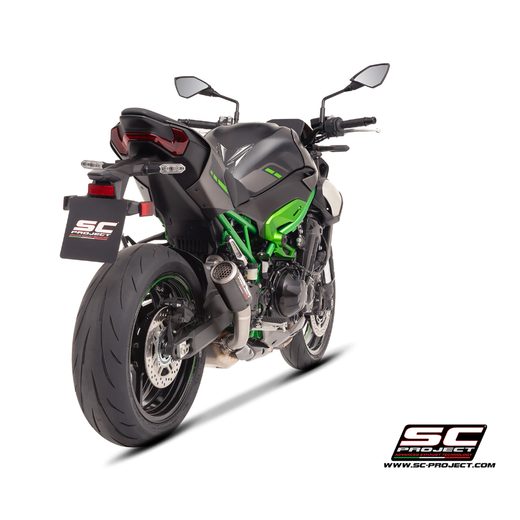 SC-PROJECT KAWASAKI Z900 2025- KARBONOVÝ VÝFUK CR-T S MŘÍŽKOU STONEGUARD HOMOLOGOVANÝ