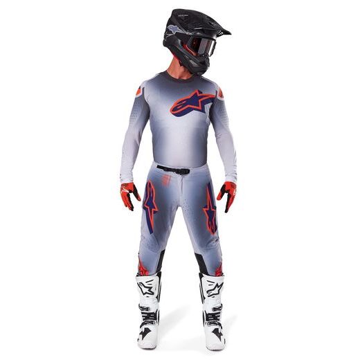 KALHOTY SUPERTECH LIPAN, ALPINESTARS (ŠEDÁ/ORANŽOVÁ FLUO) 2025