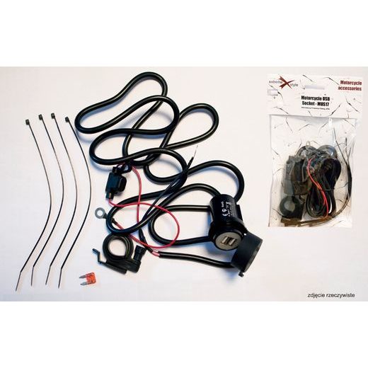 DVOJITÁ USB ZÁSUVKA - UCHYCENÍ NA ŘÍDÍTKA