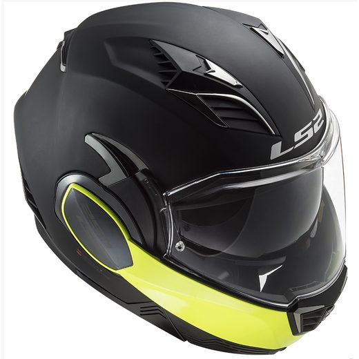 PŘILBA LS2 PŘEKLOPNÁ FF900 VALIANT II HAMMER BLACK H-V YELLOW P/J