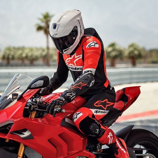 JEDNODÍLNÁ KOMBINÉZA MISSILE 2 WARD, ALPINESTARS (ČERNÁ/ČERVENÁ FLUO/BÍLÁ) 2024