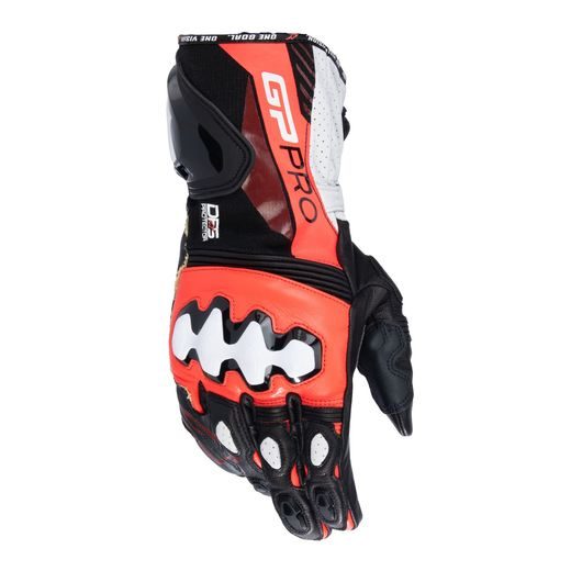 RUKAVICE GP PRO R 4, ALPINESTARS (ČERNÁ/ČERVENÁ FLUO/BÍLÁ) 2024