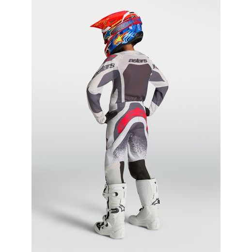DRES SUPERTECH SWAN YOUTH, ALPINESTARS, DĚTSKÉ (SVĚTLE ŠEDÁ/TMAVĚ ŠEDÁ/ČERVENÁ FLUO) 2027
