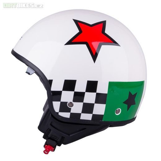 PŘILBA W-TEC FS-710G SIXTY WHITE - BÍLÁ S GRAFIKOU
