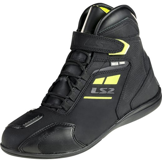 LS2 MOTO BOTY GARRA MAN BOOTS WATERPROOF BLACK/FLUO YELLOW