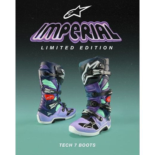BOTY TECH 7 LIMITOVANÁ EDICE IMPERIAL, ALPINESTARS (MODRÁ) 2024