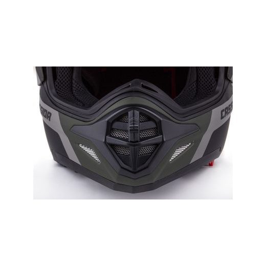 CASSIDA ENDURO MOTO PŘILBA TOUR 1.1 SPECTRE ZELENÁ ARMY MATNÁ ŠEDÁ ORANŽOVÁ ČERNÁ