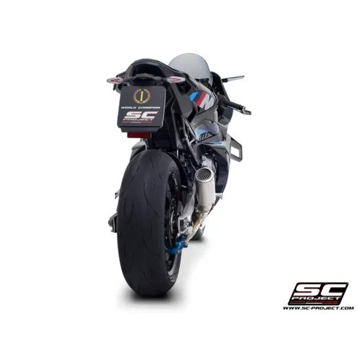 SC-PROJECT TITANOVÝ VÝFUK CR-T S MŘÍŽKOU PROTI KAMENŮM BMW M 1000 RR (25) E5+
