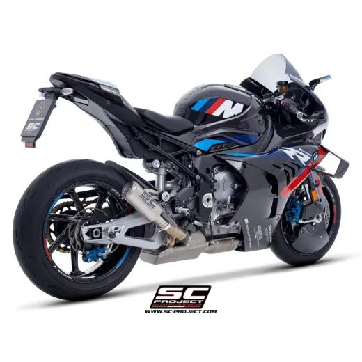 SC-PROJECT TITANOVÝ VÝFUK CR-T S MŘÍŽKOU PROTI KAMENŮM BMW M 1000 RR (25) E5+