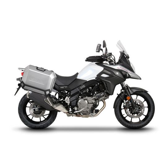 KOMPLETNÍ SADA BOČNÍCH HLINÍKOVÝCH KUFRŮ SHAD TERRA 47L/47L, VČETNĚ MONTÁŽNÍ SADY SHAD SUZUKI DL 650 V-STROM