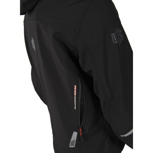 MBW PÁNSKÁ SOFTSHELL MOTO BUNDA S KAPUCÍ DENVER ČERNÁ