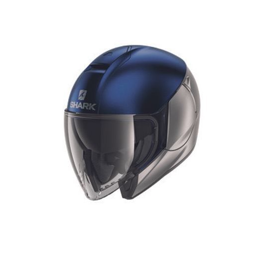 PŘILBA OTEVŘENÁ SHARK CITYCRUISER DUAL BARVA MATNÁ/ŠEDÁ/TMAVĚ MODRÁ