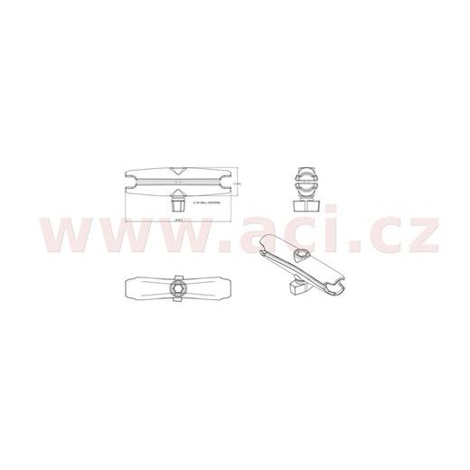 RAMENO 152 MM, KOVOVÉ, PRO 1" KULOVÉ ČEPY, RAM MOUNTS