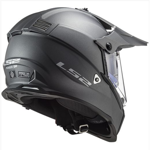 LS2 ENDURO MOTO PŘILBA MX436 PIONEER EVO TITANOVÁ MATNÁ