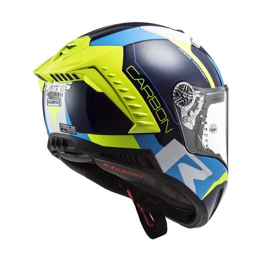 INTEGRÁLNÍ HELMA LS2 FF805 THUNDER CARBON RACING1 GL.BLUE H-V YELLOW