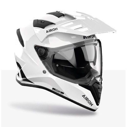 AIROH ENDURO MOTO PŘILBA BANDIT COLOR, BÍLÁ LESKLÁ