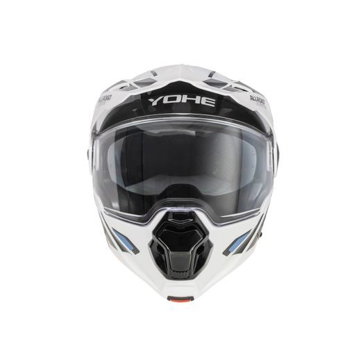 YOHE ENDURO MOTO PŘILBAFG102 DOUBLE VISOR ČERNÁ BÍLÁ MODRÁ