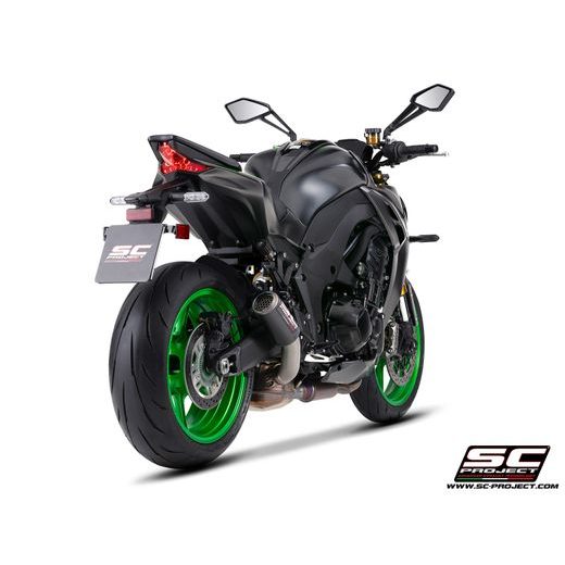 SC PROJECT KAWASAKI Z1100-SE 2026 VÝFUK Z UHLÍKOVÝCH VLÁKEN CR-T S MŘÍŽKOU PROTI KAMENŮM