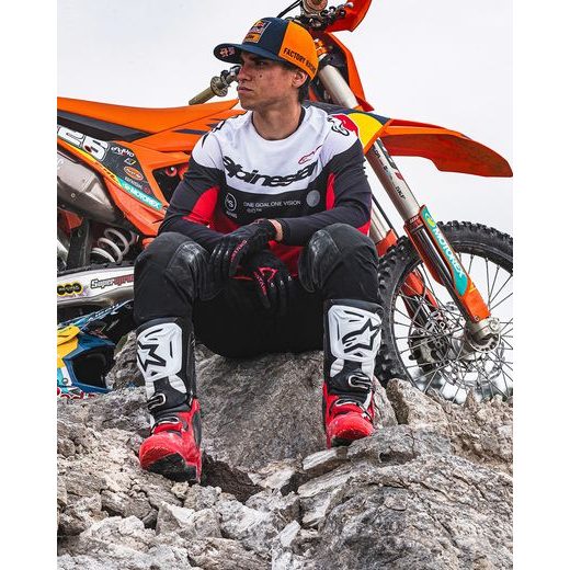 BOTY TECH 10 ENDURO, ALPINESTARS (ČERVENÁ/ČERNÁ/BÍLÁ) 2025
