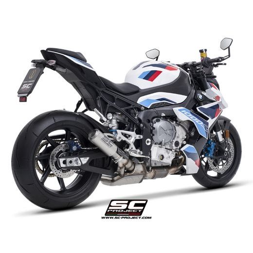 SC-PROJECT BMW M1000 R (2025) - E5+ TITANOVÝ VÝFUK CR-T S MŘÍŽKOU PROTI KAMENŮM
