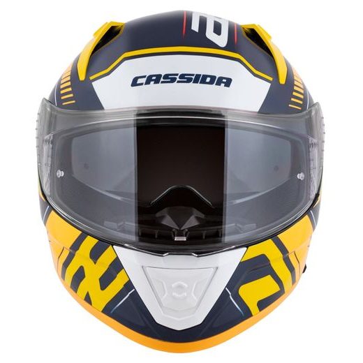 PŘILBA AERO DROME, CASSIDA (MODRÁ/ŽLUTÁ FLUO/ORANŽOVÁ/ČERVENÁ/SVĚTLE MODRÁ/BÍLÁ)