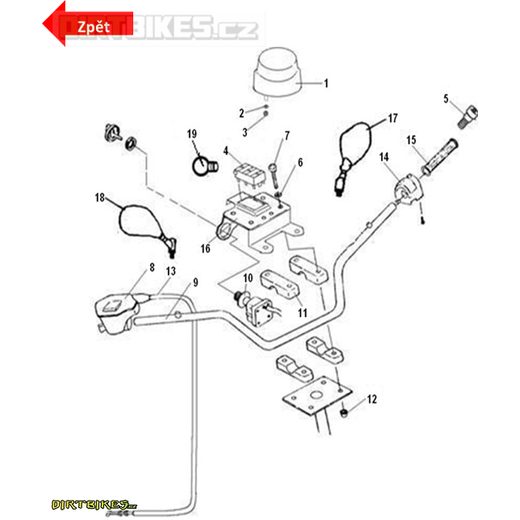 13.THROTTLE CABLE (FOR TOP PULL CABLE TYPE)