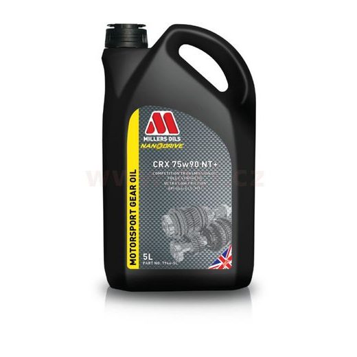 MILLERS OILS CRX 75W-90 NT+ - PLNĚ SYNTETICKÝ OLEJ, PRO SYNCHRONNÍ I SEKVENČNÍ PŘEVODOVKY 5 L