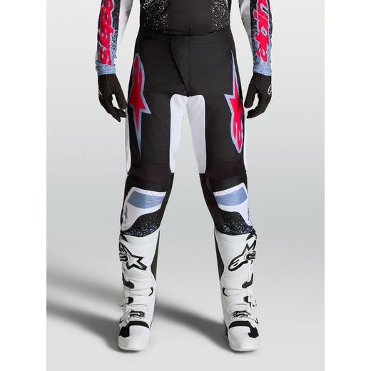 KALHOTY FLUID DRAG, ALPINESTARS (ČERNÁ/BÍLÁ/SVĚTLE MODRÁ/ČERVENÁ FLUO) 2027