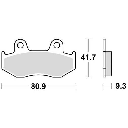 BRZDOVÉ DESTIČKY, BRAKING (SINTEROVÁ SMĚS CM44) 2 KS V BALENÍ