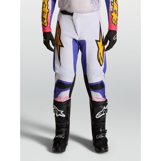 KALHOTY FLUID DRAG, ALPINESTARS (SVĚTLE ŠEDÁ/FIALOVÁ/ZLATÁ) 2027