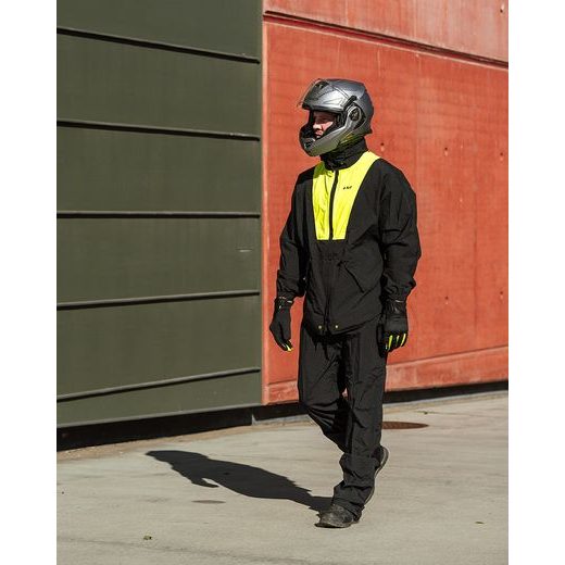 LS2 X-RAIN JACKET BLACK H-V YELLOW