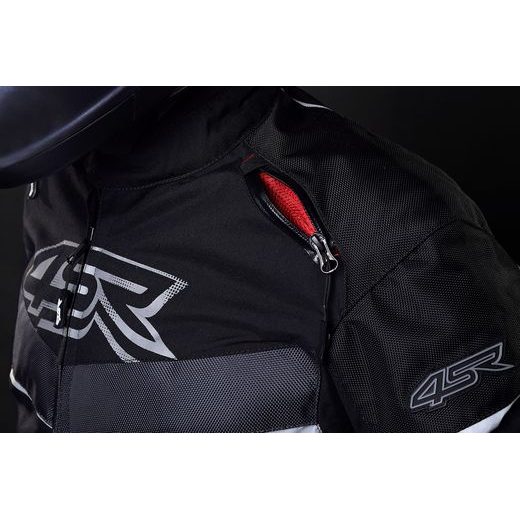 4SR PÁNSKÁ TEXTILNÍ MOTO BUNDA YOUNG GUN SHADOW ČERNO ŠEDÁ