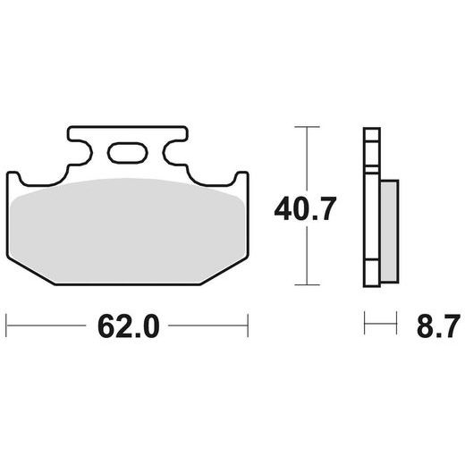 BRZDOVÉ DESTIČKY, BRAKING (SEMI-METALICKÁ SMĚS SM1) 2 KS V BALENÍ