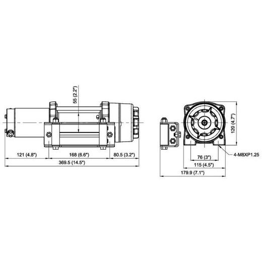 COMEUP CUB 4 12V STD, 4000LBS, STEEL ROPE