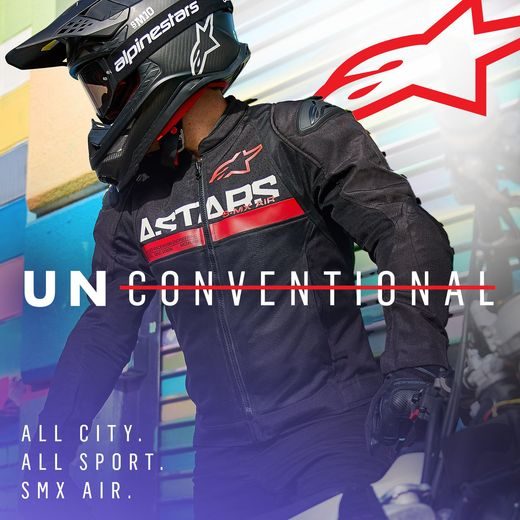 BUNDA SMX AIR, ALPINESTARS (ČERNÁ/ČERVENÁ FLUO) 2024