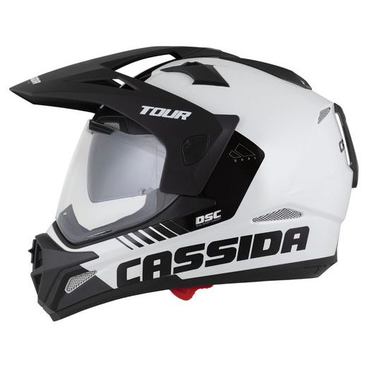 CASSIDA ENDURO MOTO PŘILBA TOUR 2.0 DUAL BÍLÁ ČERNÁ ČERNÝ MATNÝ KŠILT
