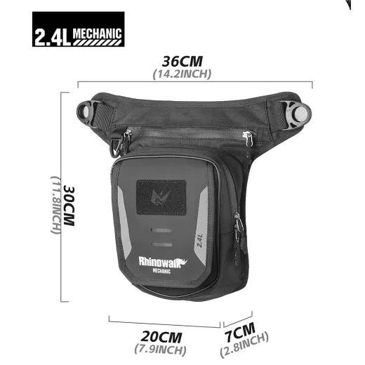 RHINOWALK - TANK BAG/BRAŠNA NA NOHU 2.4 L