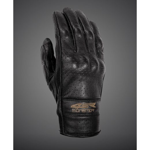 RUKAVICE 4SR KOŽENÉ MONSTER EVO (ČERNÉ)