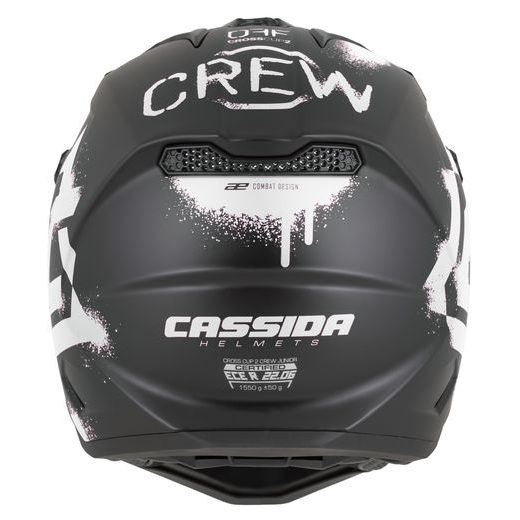 PŘILBA CROSS CUP 2 CREW JUNIOR, CASSIDA, DĚTSKÁ (ČERNÁ MATNÁ/BÍLÁ) 2026