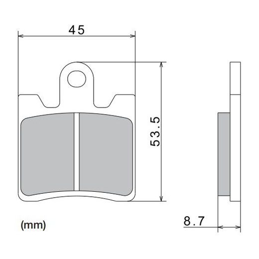 BRZDOVÉ DESTIČKY, NISSIN (SEMI-METALICKÁ SMĚS) 2 KS V BALENÍ