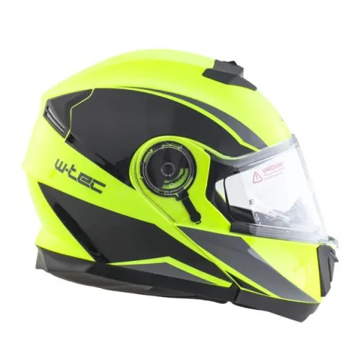 VÝKLOPNÁ PŘILBA W-TEC BANELMEDA - ŠEDO-ČERNO-FLUO ŽLUTÁ
