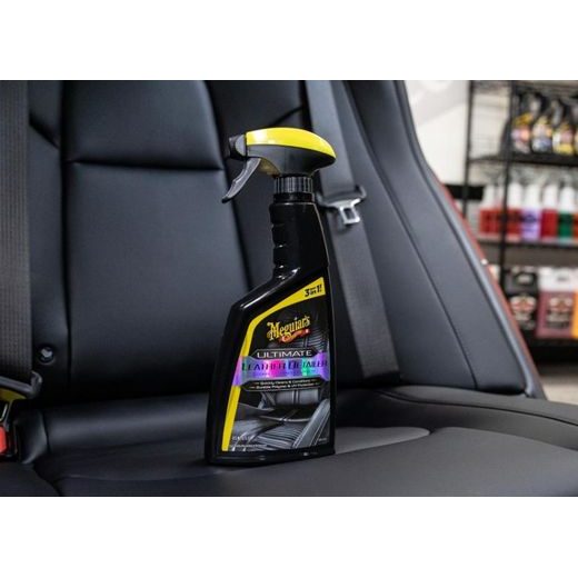 MEGUIAR'S ULTIMATE LEATHER DETAILER - PŘÍPRAVEK PRO KOMPLETNÍ ÚDRŽBU O KOŽENÉ POVRCHY, 473 ML