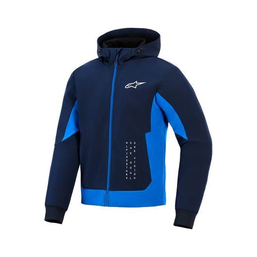 BUNDA RADIUM TECH HOODIE, ALPINESTARS (TMAVĚ MODRÁ/MODRÁ) 2026