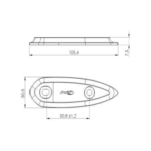 KRYTY ZRCÁTEK PUIG 3856N ČERNÝ