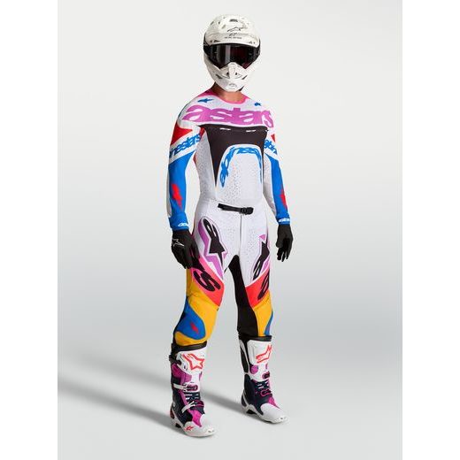 DRES SUPERTECH DYNA, ALPINESTARS (BÍLÁ/MODRÁ/ŽLUTÁ/ČERNÁ/FIALOVÁ) 2027