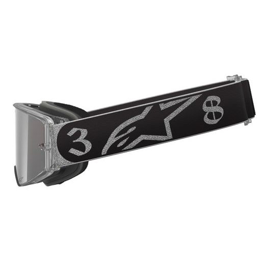 BRÝLE SUPERTECH VISION DNGR38 XXV, ALPINESTARS (ČERNÁ/STŘÍBRNÁ, ZRCADLOVÉ STŘÍBRNÉ PLEXI) 2026