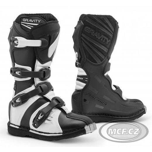 DĚTSKÉ MOTOKROSOVÉ BOTY FORMA GRAVITY ČERNO BÍLÉ